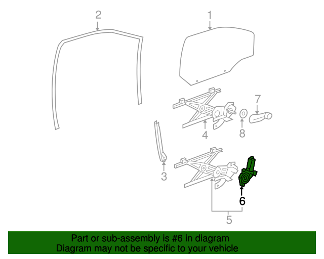 20032010 GM Window Motor 22725061