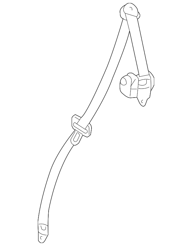 Black Rear Driver Side Seat Belt - GM (96817694)