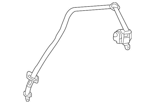 Black Rear Center Seat Belt - GM (96834260)