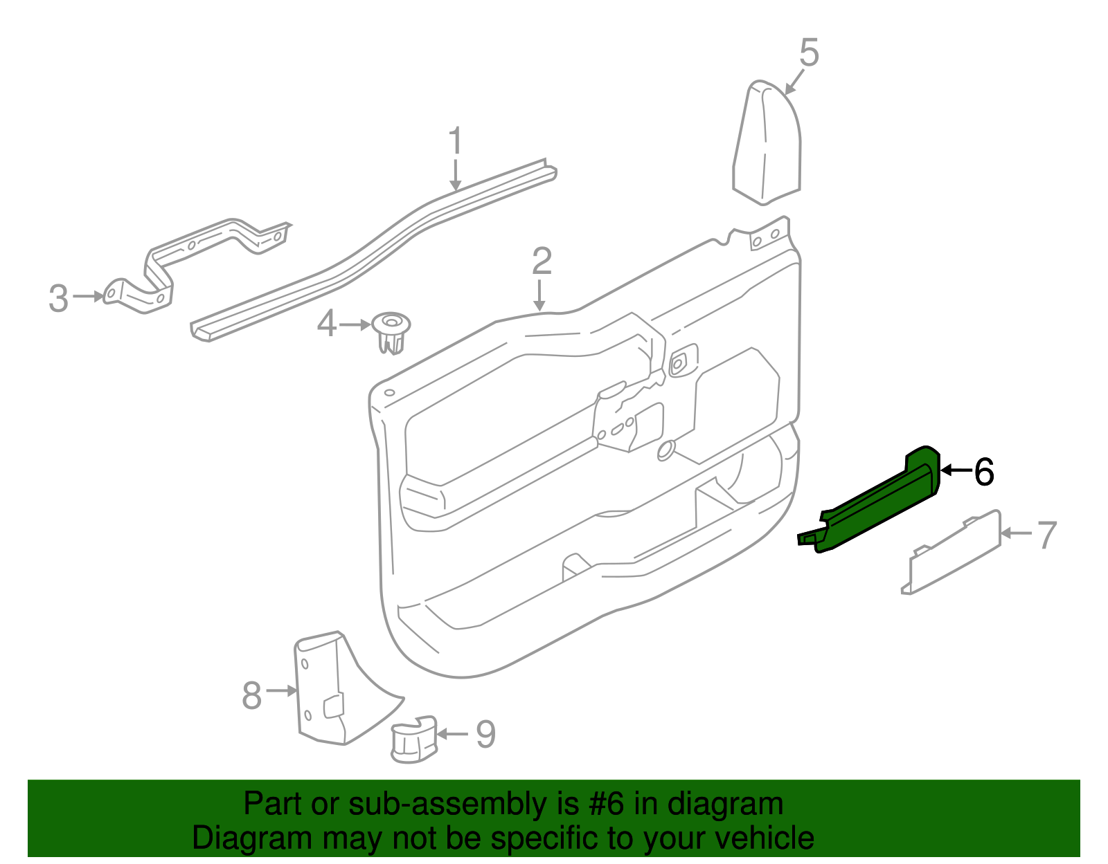 Armrest Cover - Ford (HC3Z-1822643-CA)