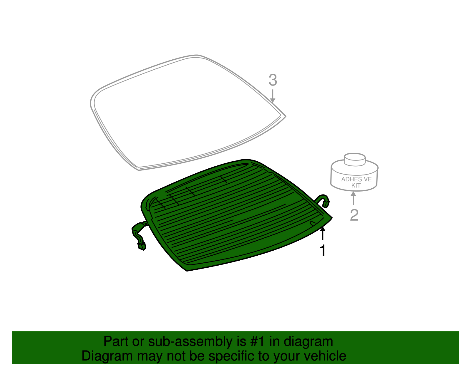 Back Glass - Buick (25728891)