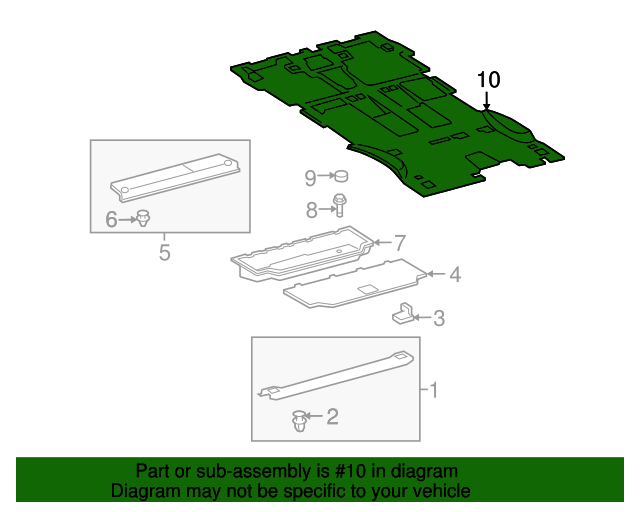 58570-0C030-C0 - Rear Carpet - 2012-2019 Toyota Sequoia | Conicelli ...