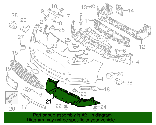 F1EZ17808B Lower Deflector 20152018 Ford Focus Ford OEM Parts Direct
