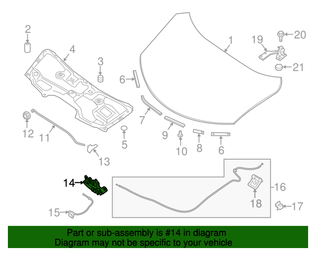 20172019 Nissan Rogue Latch 656016FL1A