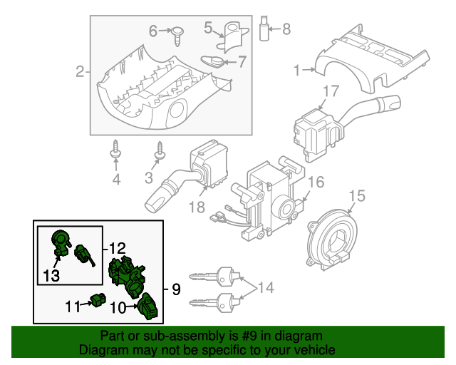 20092013 Mazda Ignition Lock Cylinder EGY17629XE