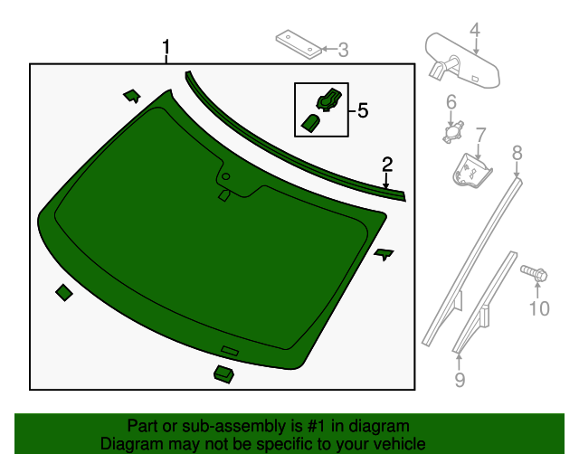 20112012 Ford Explorer Windshield BB5Z7803100B Blue Springs Ford Parts