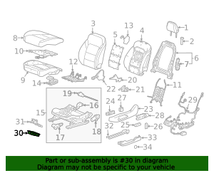 13507640 - Driver Seat Adjuster Memory Hardware Module 2014-2024 GM ...