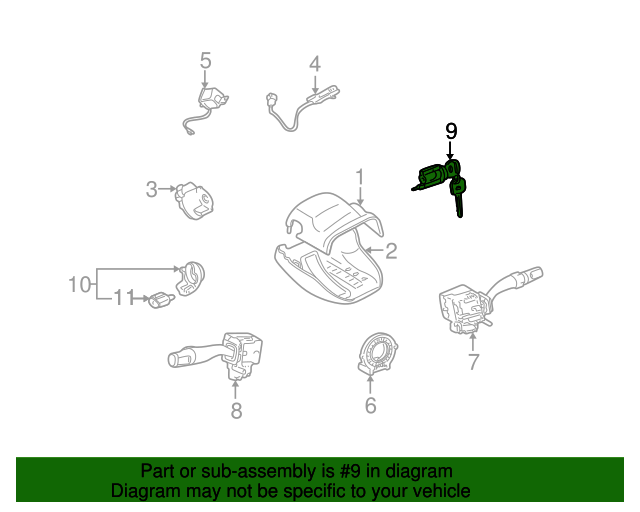 20012003 Toyota Highlander Ignition Lock Cylinder 6905752190 Toyota