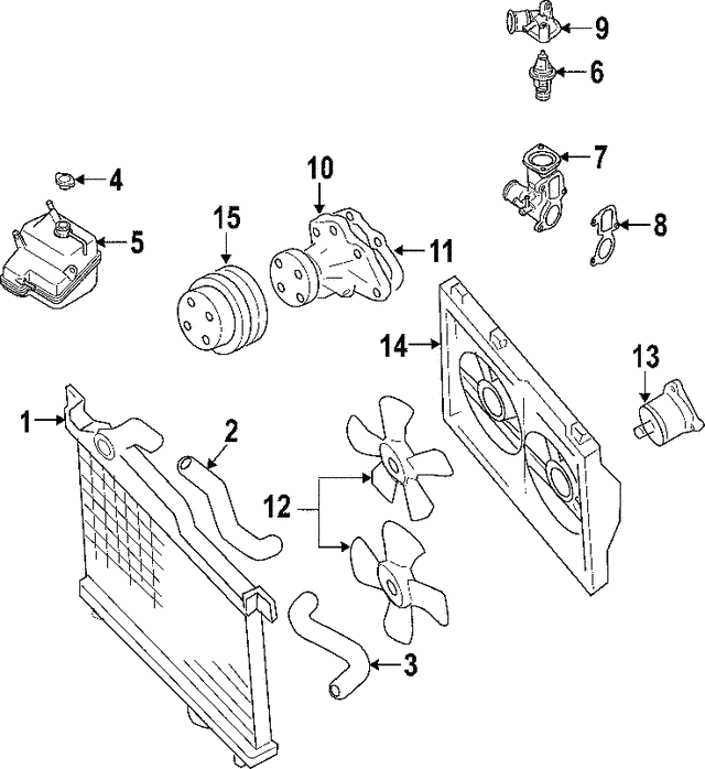 Mazda RF2A-15-140 Engine Cooling Fan Blade