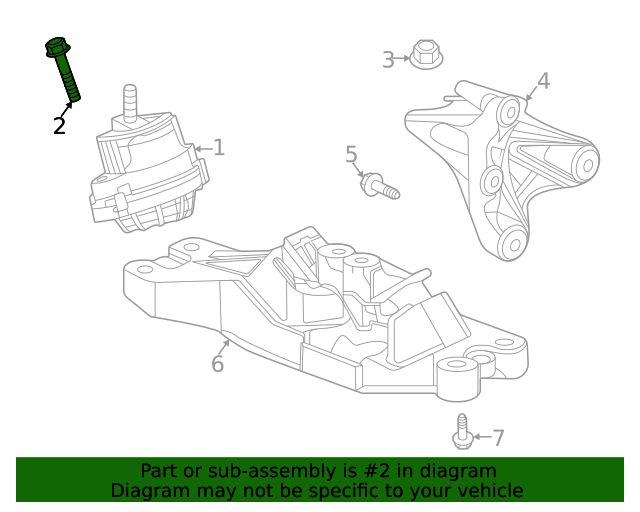 2020-2024 Cadillac Engine Mount Bolt 11549341 | OEM Parts Online