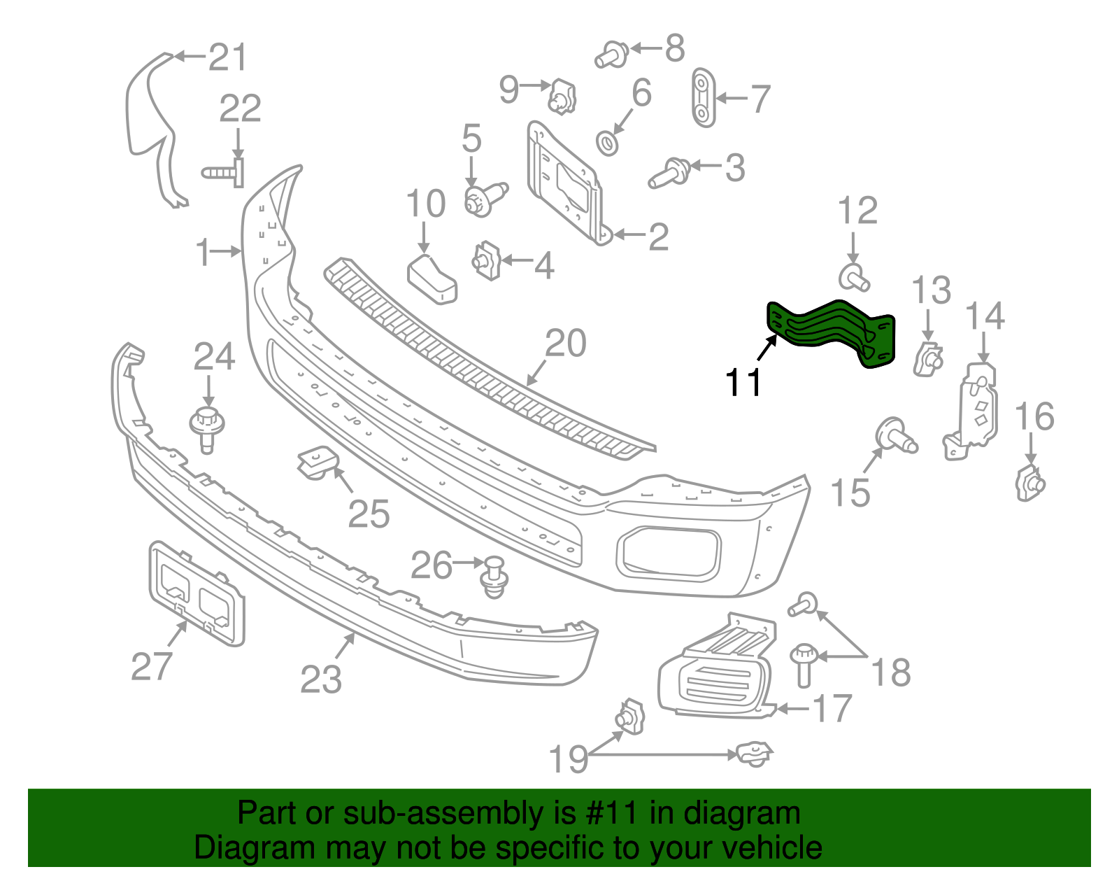 OEM NEW Ford 11-16 F250 F350 Sd Side Bumper Mounting Bracket