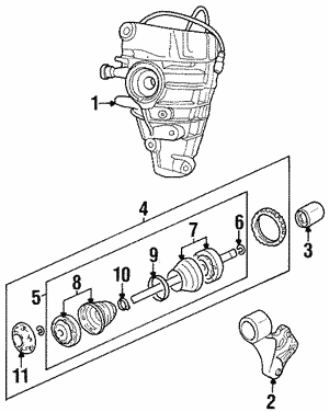 1997-2001 Cadillac Catera Shift Shaft Retaining Ring 90223082 GM