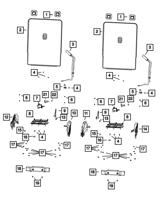 20222023 Jeep Seat Cushion Bracket 68566415AA Mopar Estores