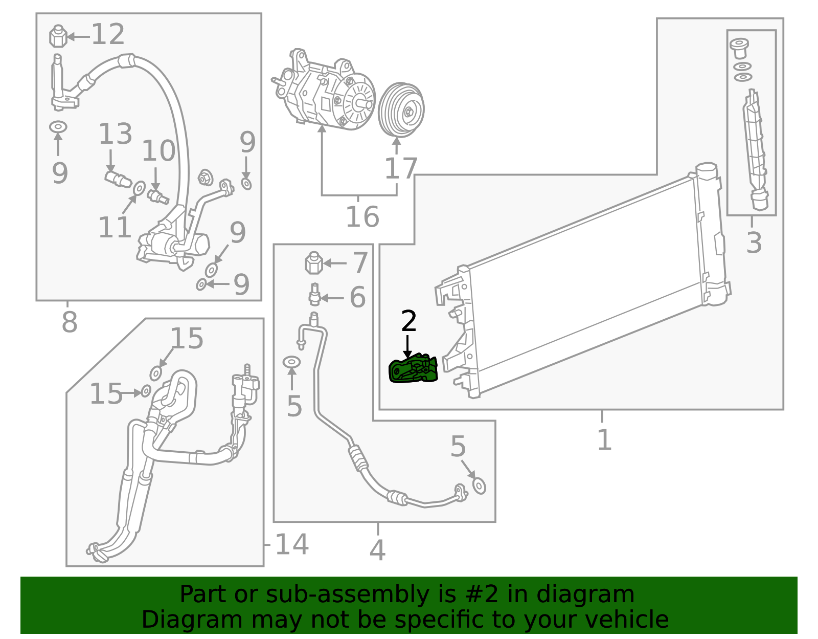 Air Conditioning Condenser Bracket - GM (84364891)
