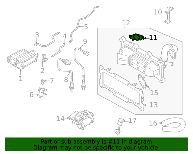 28493-2S020 - Exhaust Gas Re-Circulation (Egr) Tube Gasket 2021-2023 ...