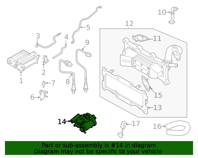 20212023 Kia Egr Valve 284002S000 QuirkParts