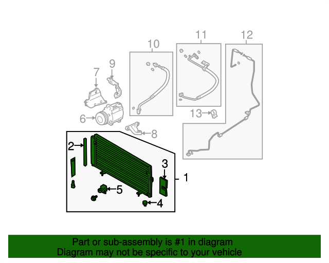 20052009 Subaru Condenser Assembly 73210AG01A Subaru Parts Store