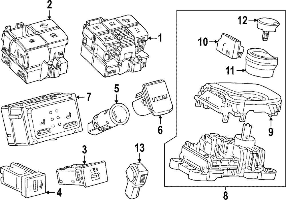 Seat Heat Switch - Toyota (84660-42020)