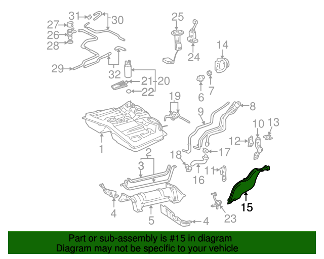 20012005 Toyota RAV4 Fuel Filler Neck Insulator 7727742040 Toyota