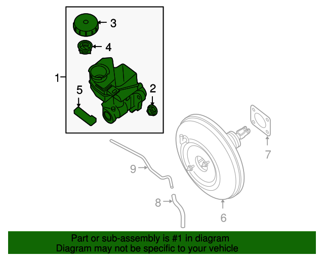 20072011 Nissan Altima Master Cylinder 46010JA00A Nissan Parts Plus
