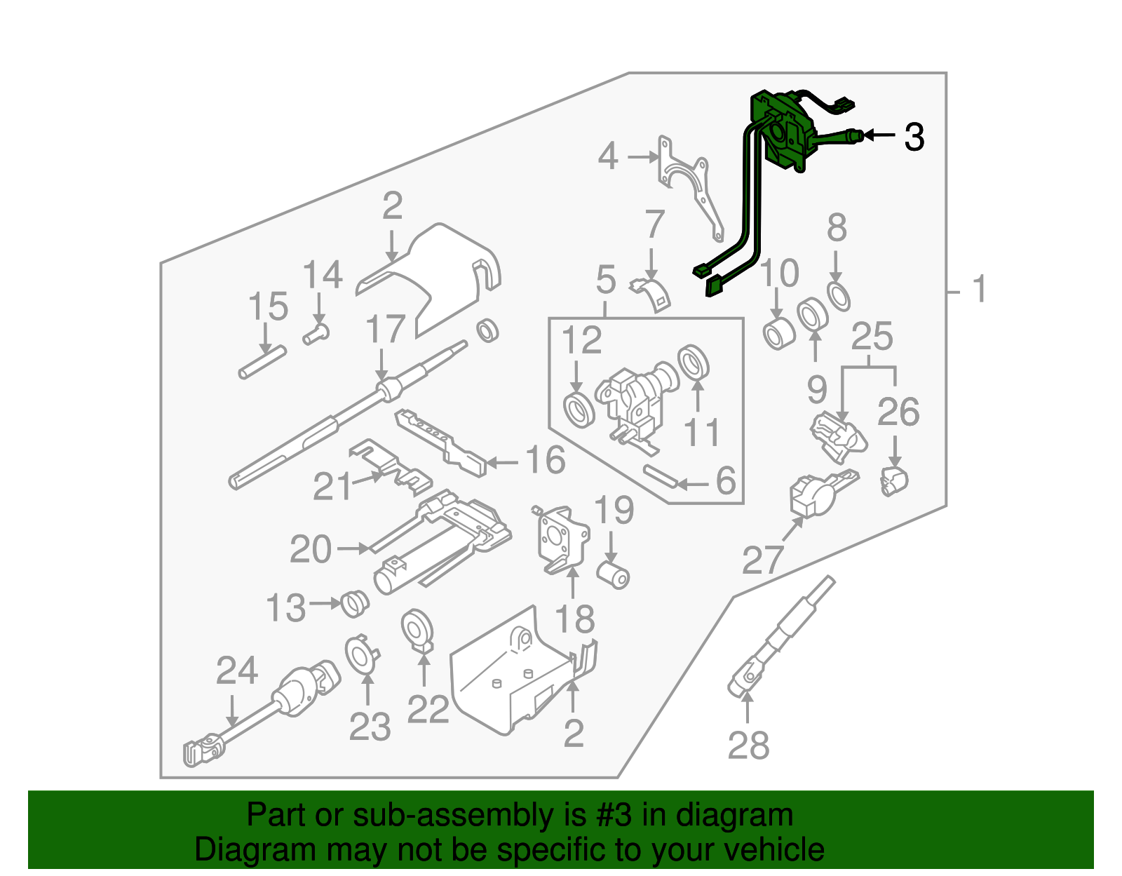Turn Signal and Windshield Washer Switch with Lever and Airbag Clock Spring - GM (25867278)