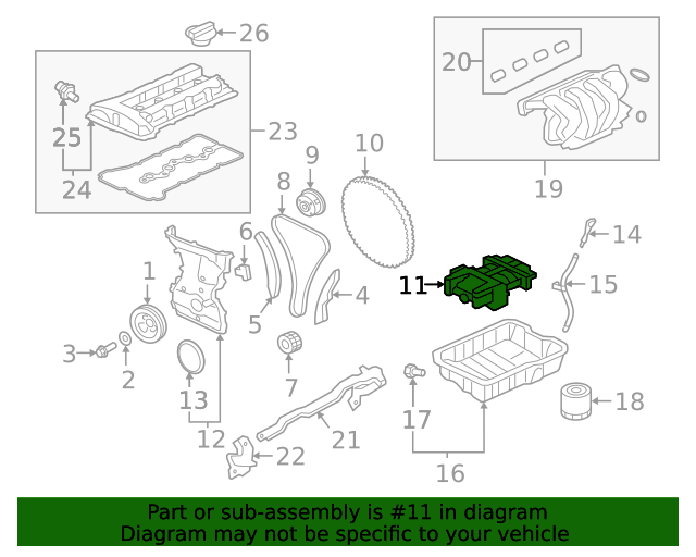 20122024 Mitsubishi Balance Shaft Assembly 12420W000P Mitsubishi