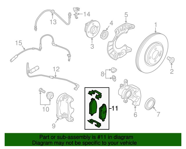 20142022 Mini Disc Brake Pad Set Front 34106885503 Mini Parts Direct