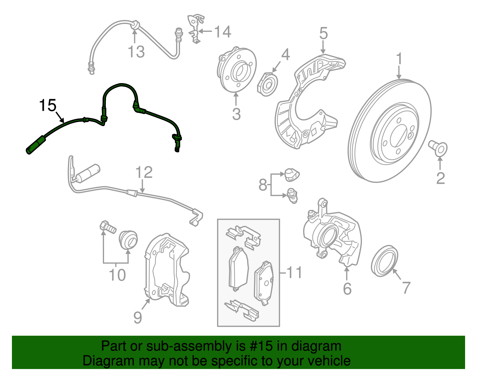 2019-2024 Mini Cooper ABS Sensor 34-52-6-895-880 | Mini