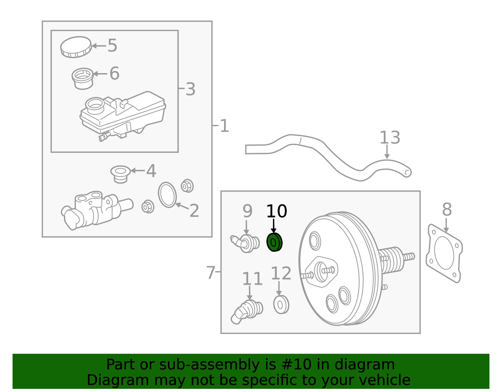 Power Brake Booster Check Valve Seal - Scion (90480-24439)