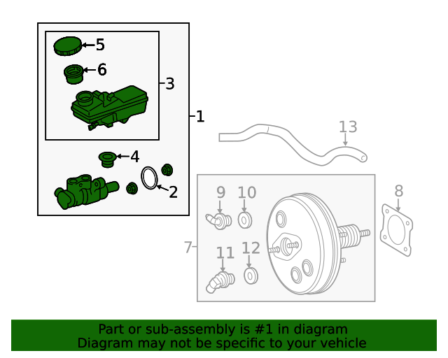 20192022 Toyota Corolla Master Cylinder Assembly 4720102860 OEM