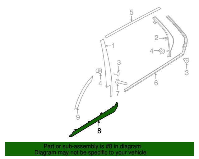 20152019 Land Rover Discovery Sport Side Molding LR116799 OEM Parts