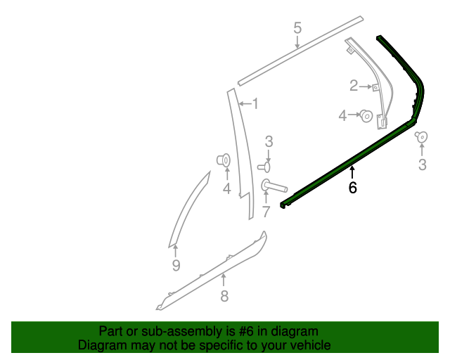 LR076576 Belt Molding 20152023 Land Rover Discovery Sport Land