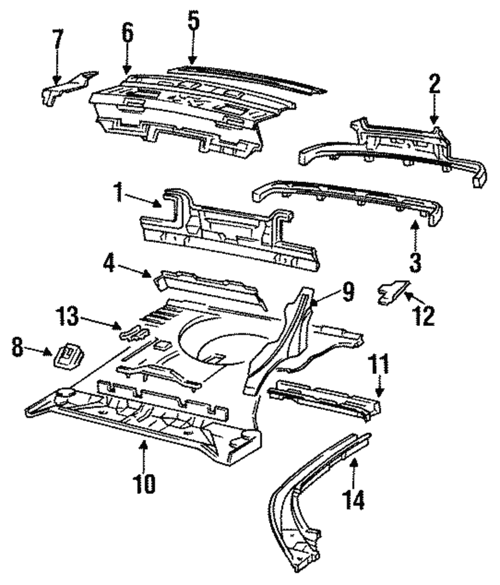 Reinforcement-R/Wdo Panel Rear - GM (20571182)