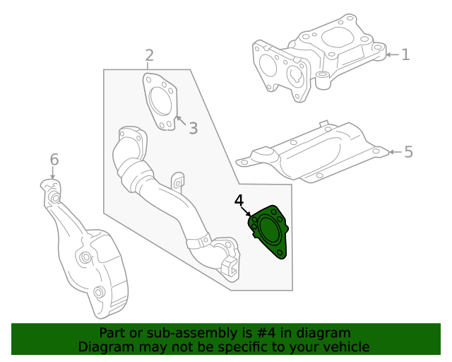 2017-2023 GM Exhaust Turbocharger Inlet Pipe Gasket 12688018 ...