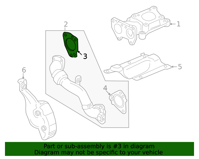 20172022 GM Exhaust Turbocharger Inlet Pipe Gasket 12688019 GM Parts