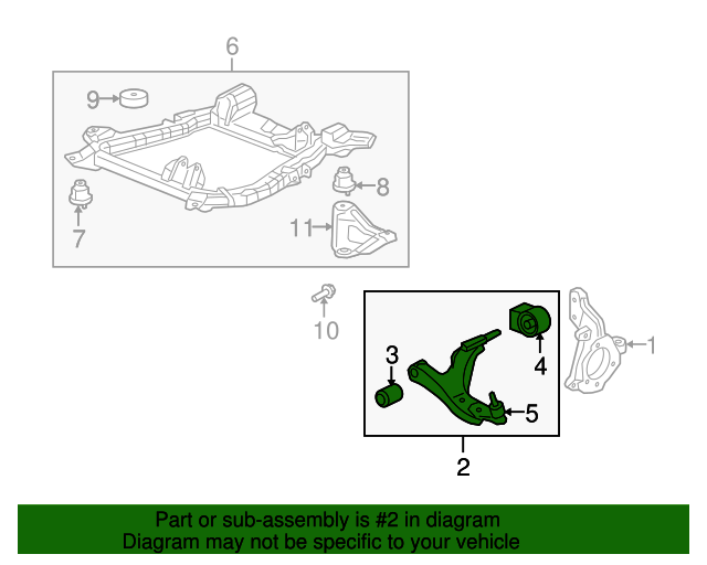25848407 Front Driver Side Suspension Lower Control Arm 20082015 GM
