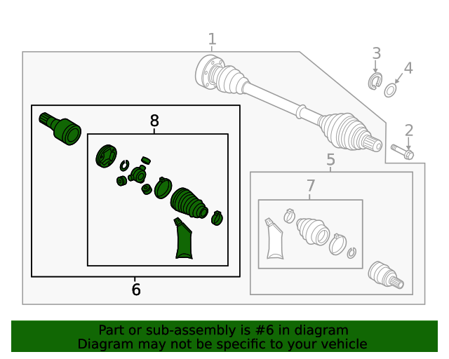 8V0498104X Inner Joint Assembly 20172018 Audi A3 Sportback etron Audi OEM Parts