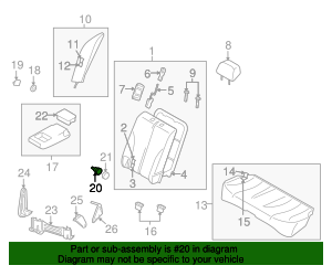 2007-2009 Nissan Versa Armrest Assembly Bolt 87615-EL05A | Ziegler ...