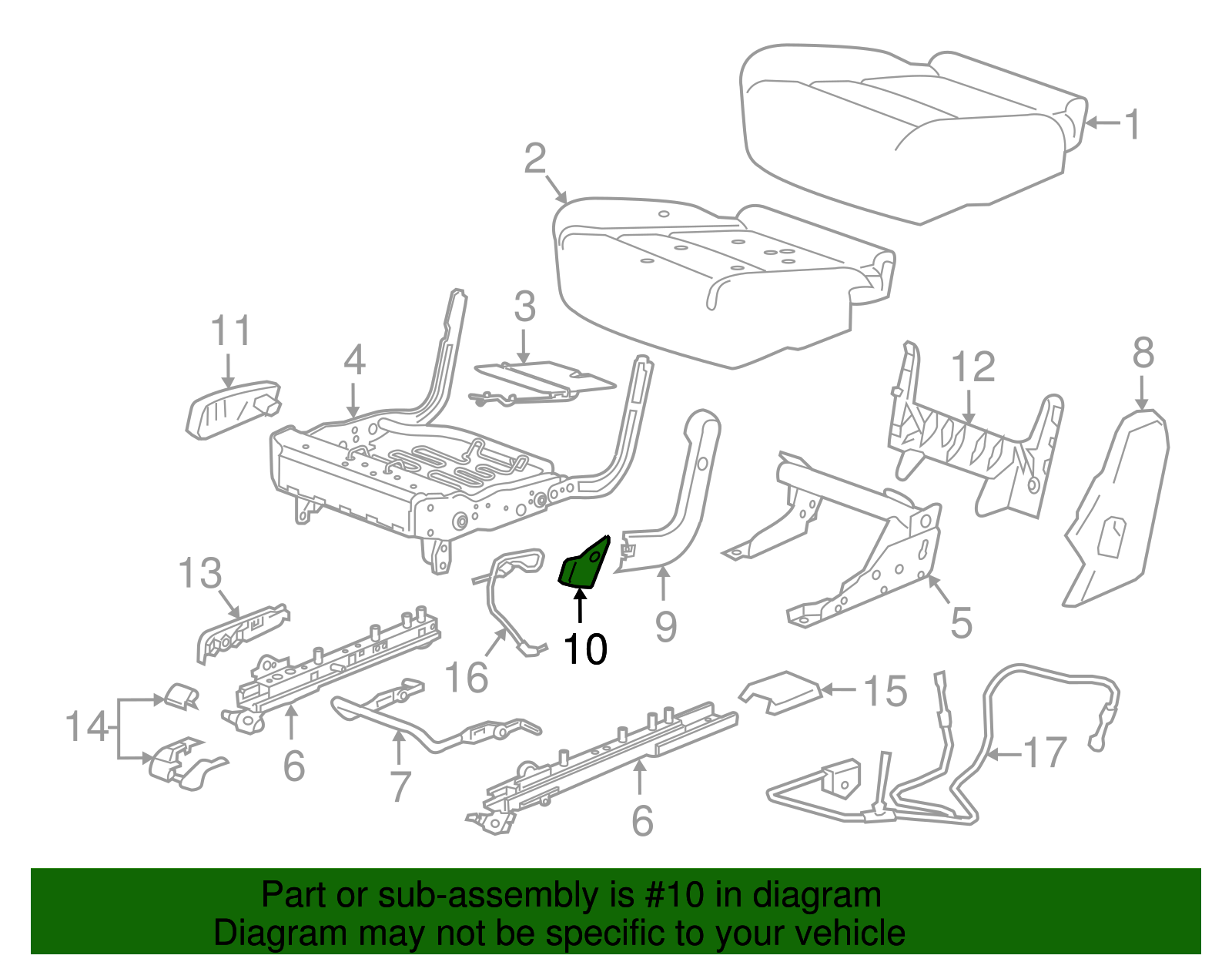Jet Black Rear Seat Inner Hinge Finish Cover - GM (84106406)