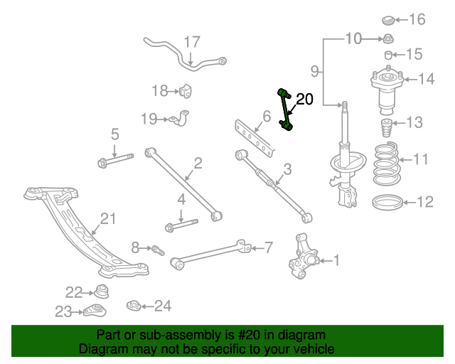 19922003 Toyota Stabilizer Link 4883006020 Toyota Parts Center