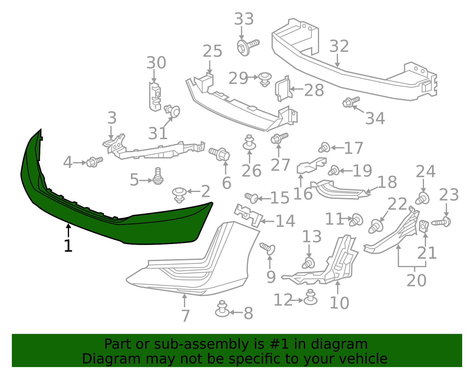 OEM 2018-2021 Honda Clarity Bumper Cover 04711-TRT-A90ZZ | Honda ...