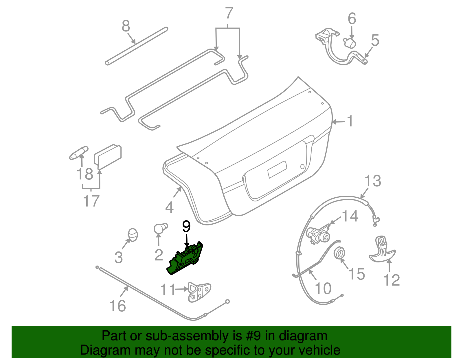 Deck Lid Latch - GM (96541183)