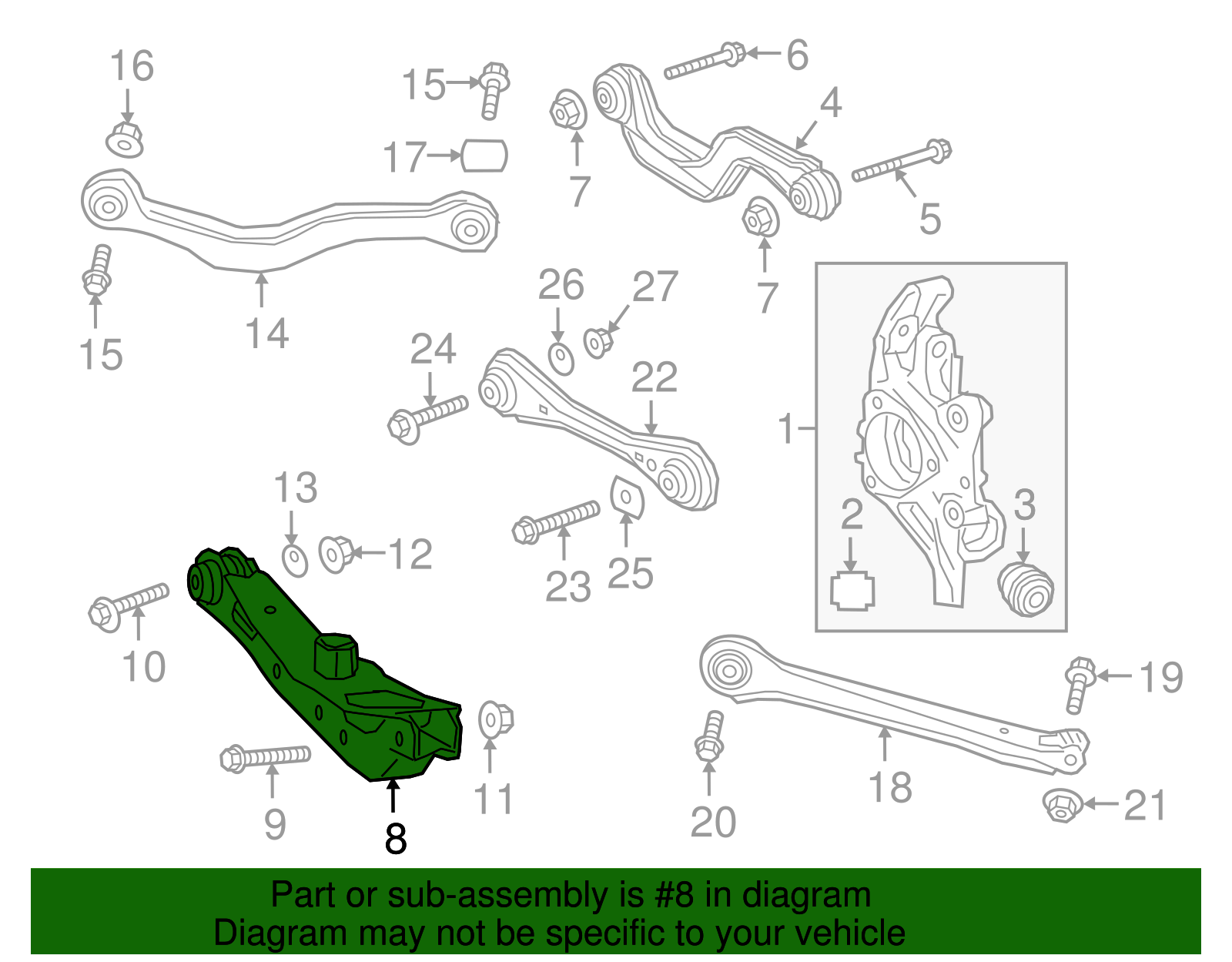 Rear Suspension Lower Control Arm - GM (84382664)