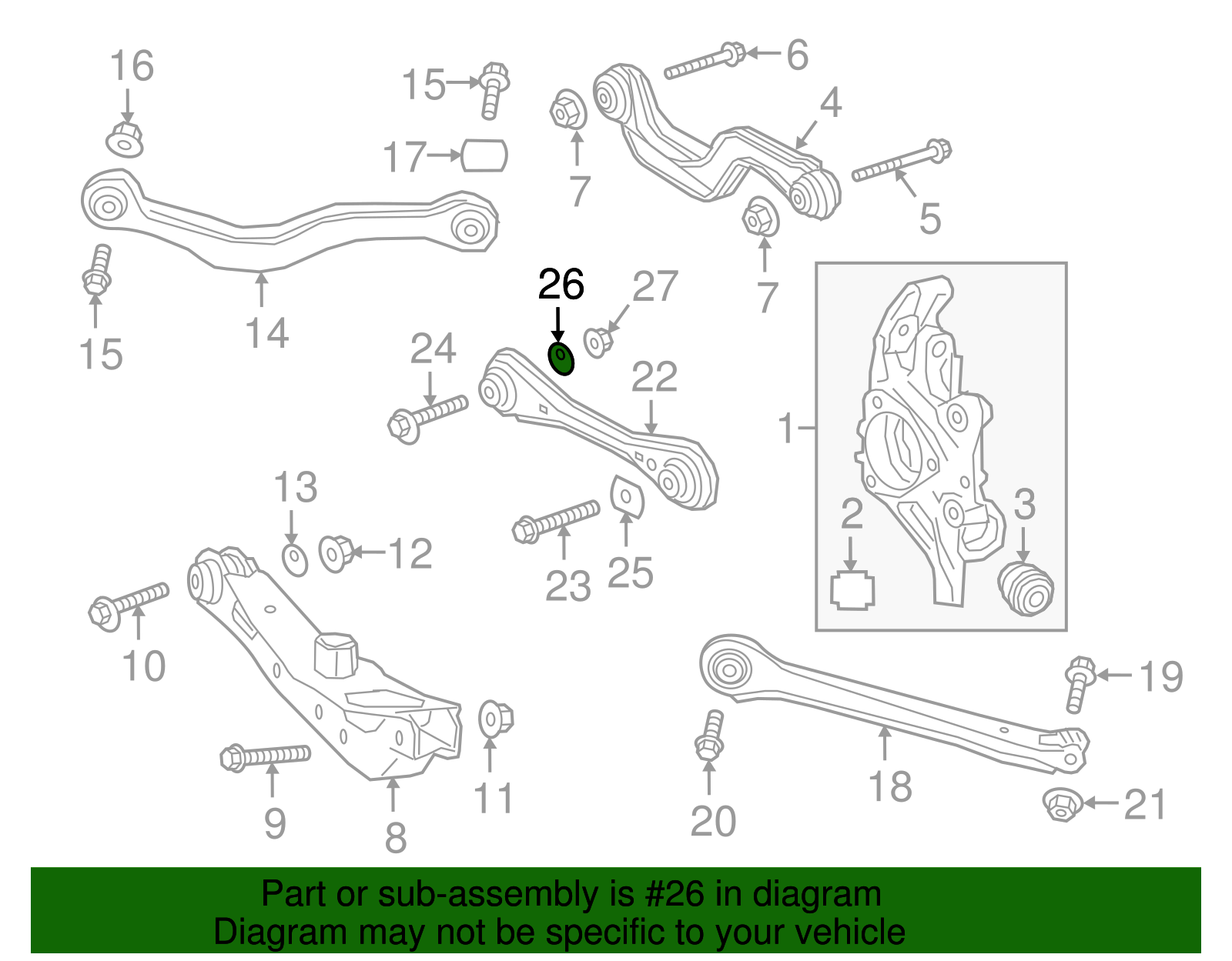 Rear Suspension Link Washer - GM (11546880)