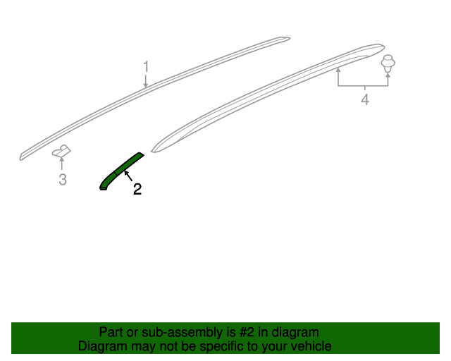 74306TG7A12 Molding Assembly, R Roof 20182021 Honda Pilot