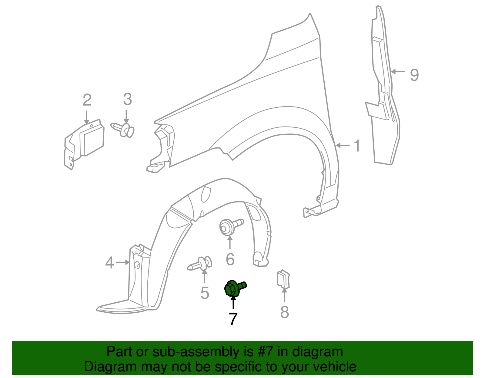 Door Trim Panel Screw - GM (11561668)