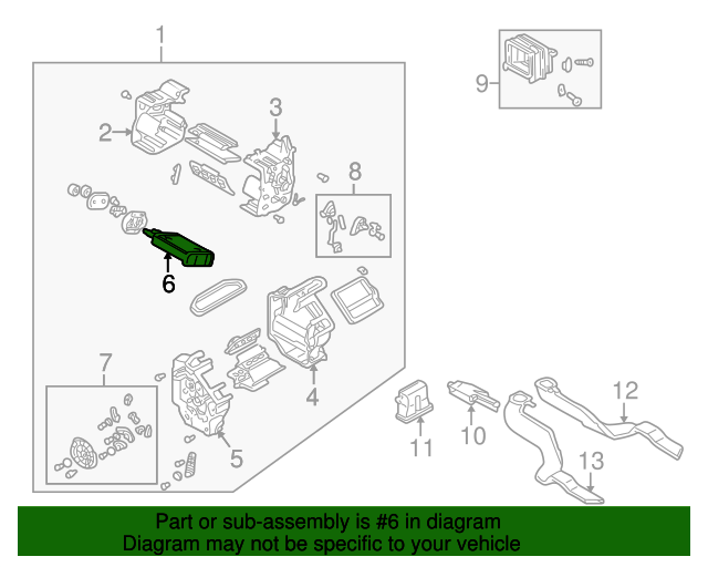 B25D61A10 Heater Core 1999 2000 Mazda Protege Werner Mazda Parts