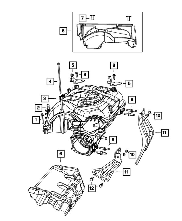 4627029AC Intake Manifold Bracket, Front 20122024 Mopar Mopar