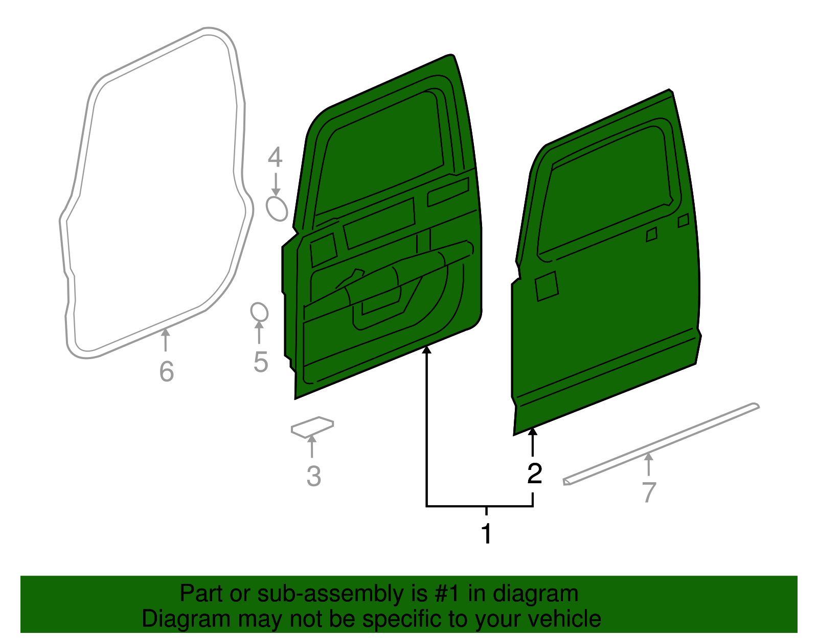 Door Assembly-Front Side - GM (25948293)
