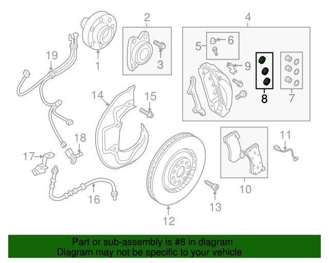 4F0698471 Bleeder Valve Seal Kit 20142023 Audi Audi OEM Parts